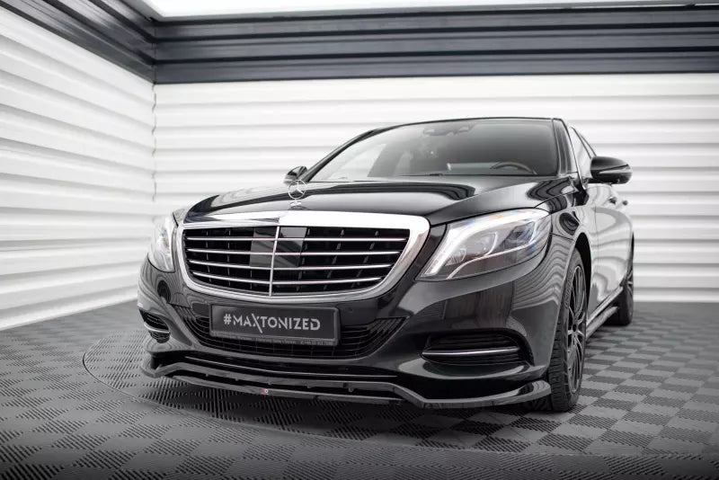 Maxton Design Frontlippe für Mercedes-Benz S W222 Hochglanz schwarz – Ansicht 1