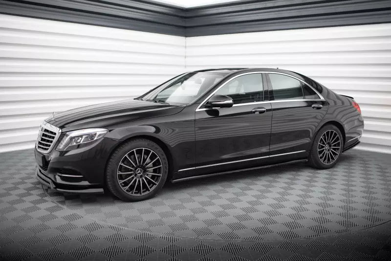 Maxton Design Seitenschweller (Paar) für Mercedes-Benz S W222 Hochglanz schwarz – Ansicht 2