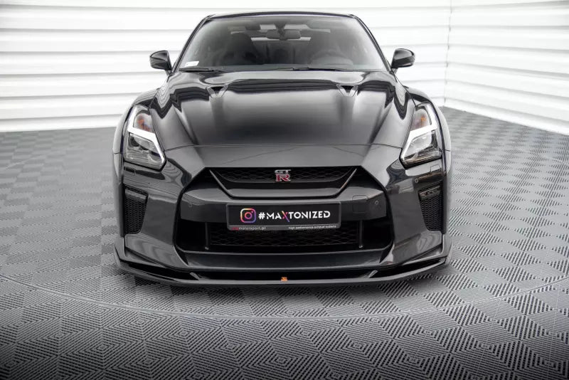 Maxton Design Frontlippe für Nissan GTR R35 Facelift Hochglanz schwarz – Ansicht 2