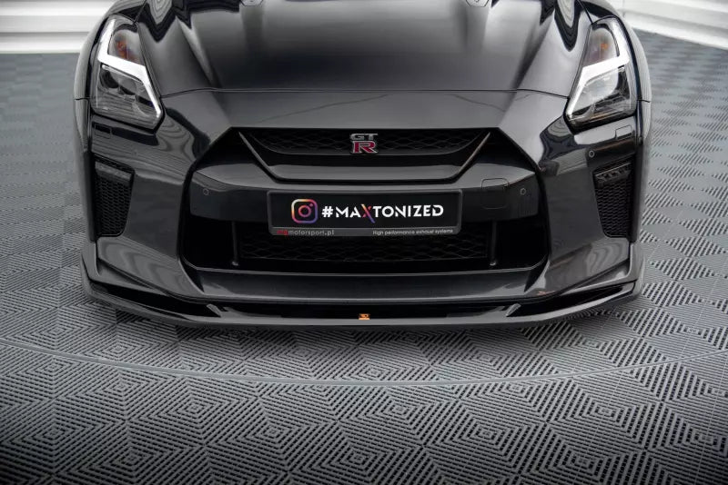 Maxton Design Frontlippe für Nissan GTR R35 Facelift Hochglanz schwarz – Ansicht 3