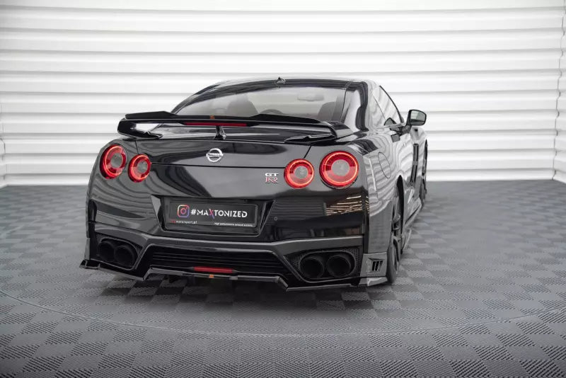 Maxton Design mittlerer Heckdiffusor DTM Look für Nissan GTR R35 Facelift Hochglanz schwarz – Ansicht 3