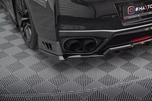 Maxton Design Diffusor Flaps für Nissan GTR R35 Facelift Hochglanz schwarz – Ansicht 1