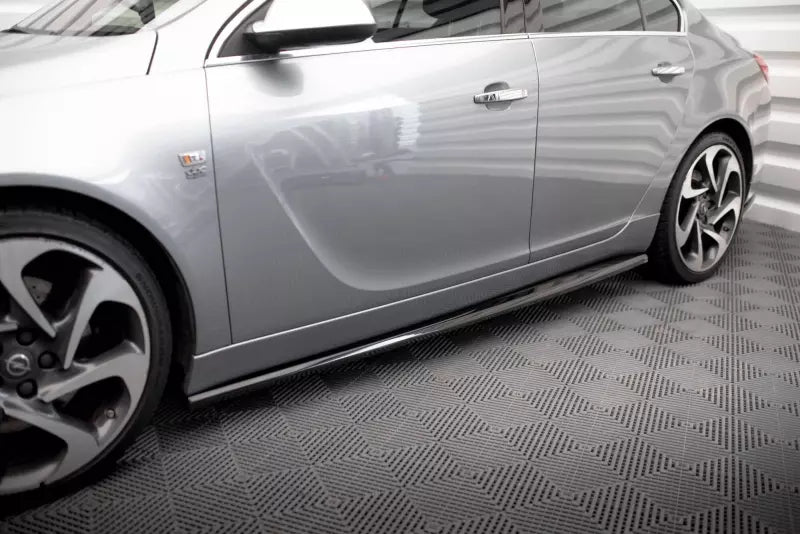 Maxton Design Seitenschweller (Paar) für Opel Insignia OPC-Line Mk1 Hochglanz schwarz – Ansicht 1
