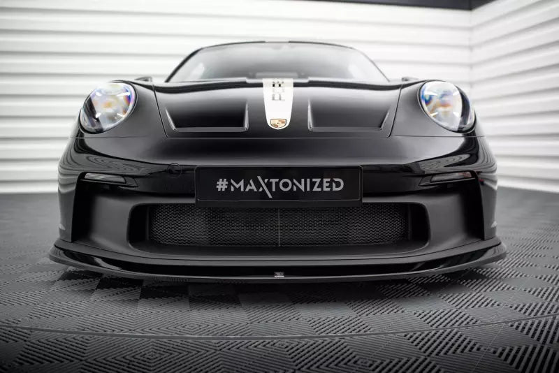Maxton Design Frontlippe für Porsche 911 992 GT3 Hochglanz schwarz – Ansicht 4