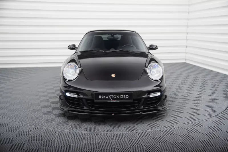 Maxton Design Frontlippe für Porsche 911 Turbo 997 Hochglanz schwarz – Ansicht 2