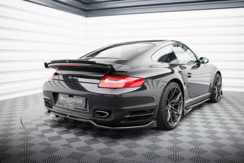 Maxton Design mittlerer Heckdiffusor DTM Look für Porsche 911 Turbo 997 Hochglanz schwarz – Ansicht 2