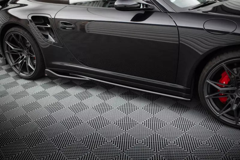 Maxton Design Seitenschweller (Paar) für Porsche 911 Turbo 997 Hochglanz schwarz – Ansicht 2