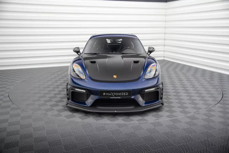 Maxton Design Frontlippe für Porsche 718 Cayman GT4 RS 982c Hochglanz schwarz – Ansicht 2