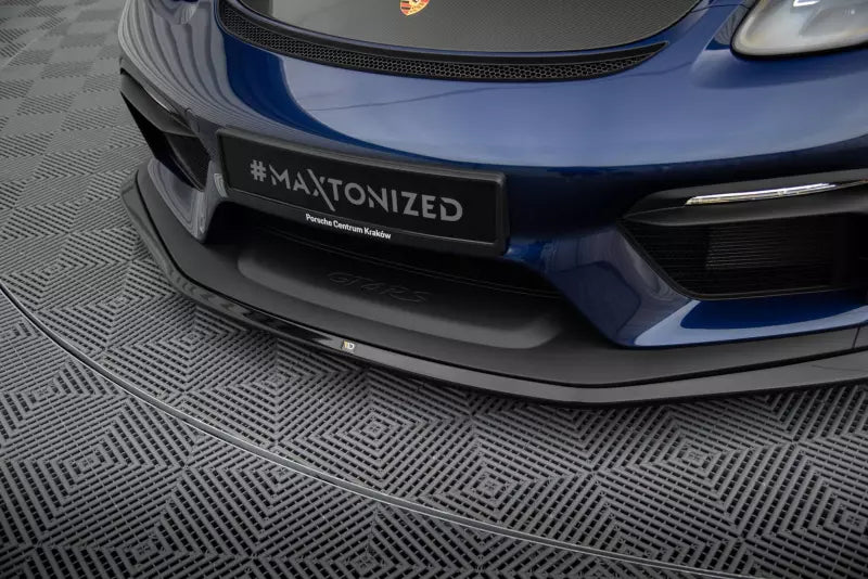 Maxton Design Frontlippe für Porsche 718 Cayman GT4 RS 982c Hochglanz schwarz – Ansicht 3