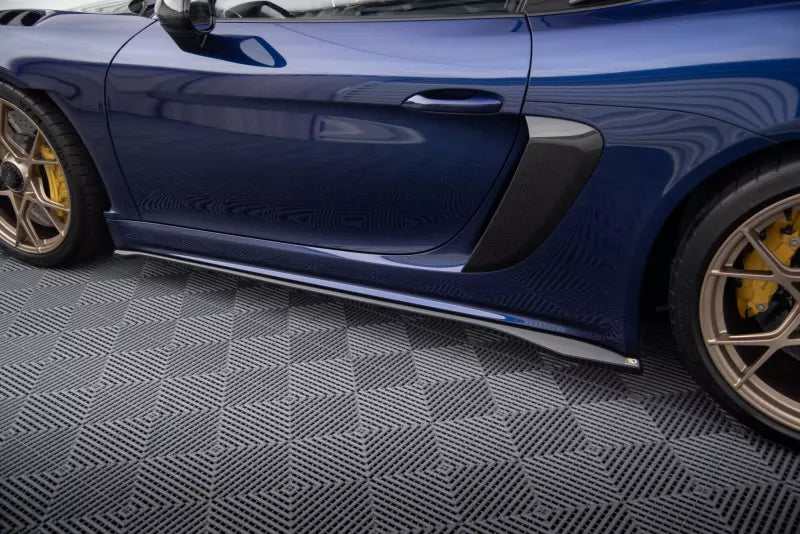 Maxton Design Seitenschweller (Paar) für Porsche 718 Cayman GT4 RS 982c Hochglanz schwarz – Ansicht 2