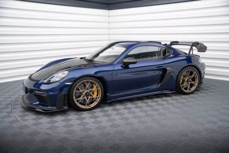 Maxton Design Seitenschweller (Paar) für Porsche 718 Cayman GT4 RS 982c Hochglanz schwarz – Ansicht 3