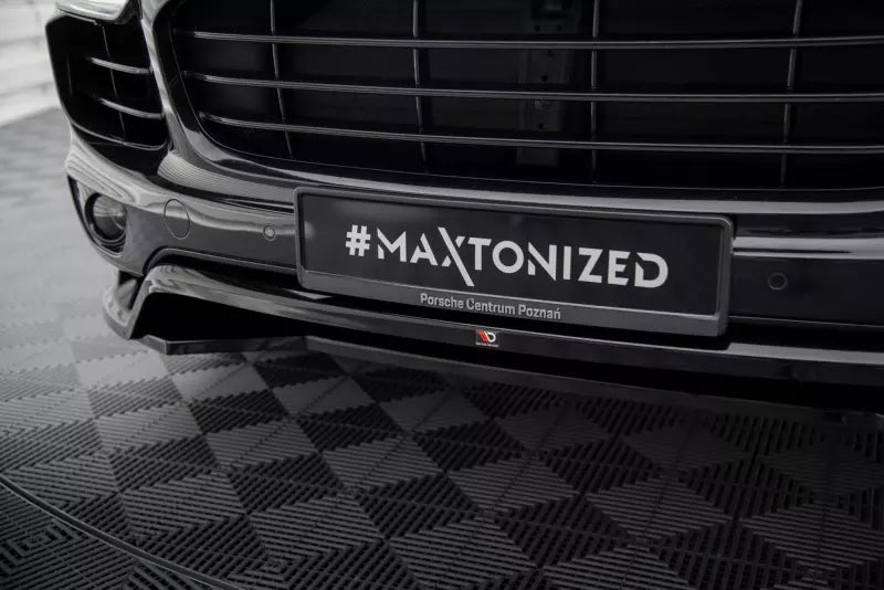 Maxton Design Frontlippe für Porsche Cayenne Mk2 Facelift Hochglanz schwarz – Ansicht 3