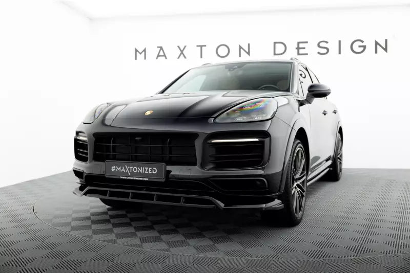 Maxton Design Frontlippe für Porsche Cayenne Sport Design Mk3 Hochglanz schwarz – Ansicht 1