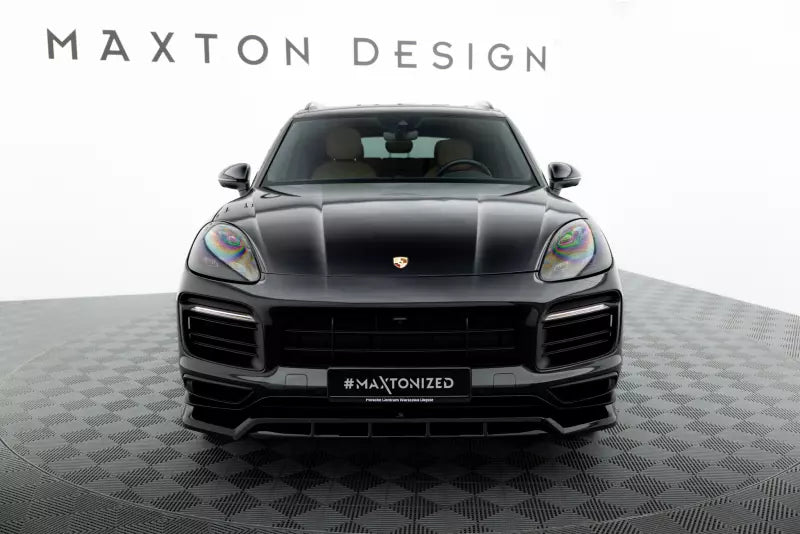 Maxton Design Frontlippe für Porsche Cayenne Sport Design Mk3 Hochglanz schwarz – Ansicht 2