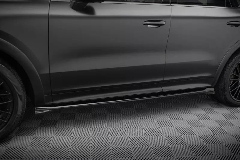 Maxton Design Seitenschweller (Paar) für Porsche Cayenne Sport Design Mk3 Hochglanz schwarz – Ansicht 1
