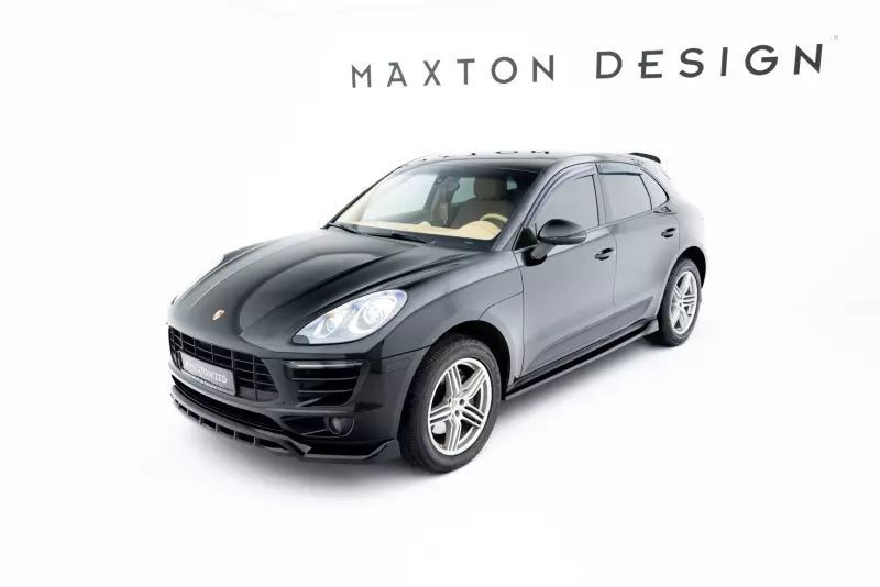 Maxton Design Frontlippe V.3 für Porsche Macan Mk1 Hochglanz schwarz – Ansicht 1