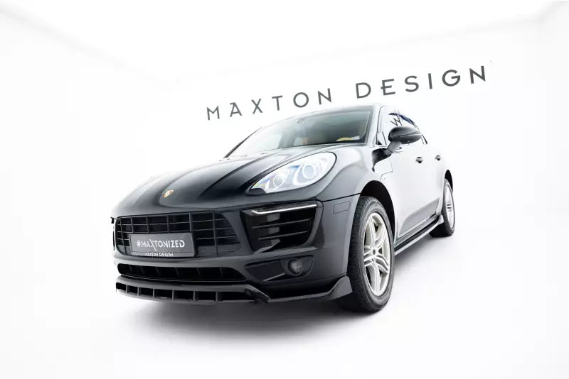 Maxton Design Frontlippe V.3 für Porsche Macan Mk1 Hochglanz schwarz – Ansicht 2