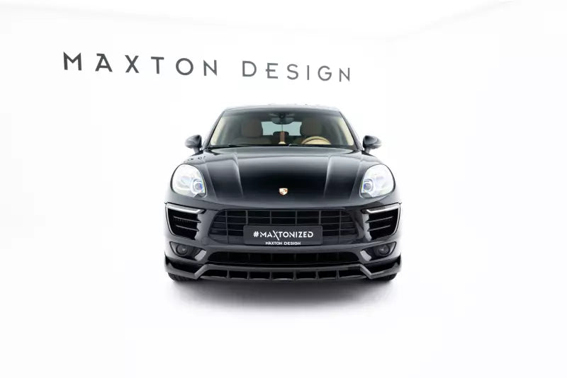 Maxton Design Frontlippe V.3 für Porsche Macan Mk1 Hochglanz schwarz – Ansicht 3