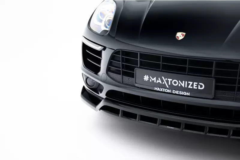 Maxton Design Frontlippe V.3 für Porsche Macan Mk1 Hochglanz schwarz – Ansicht 4