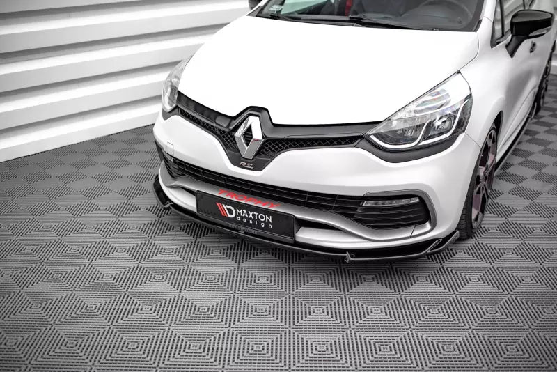 Maxton Design Frontlippe V.2 für Renault Clio RS Mk4 Hochglanz schwarz – Ansicht 1