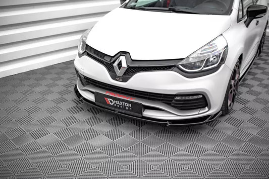 Maxton Design Frontlippe V.2 für Renault Clio RS Mk4 Hochglanz schwarz – Ansicht 1