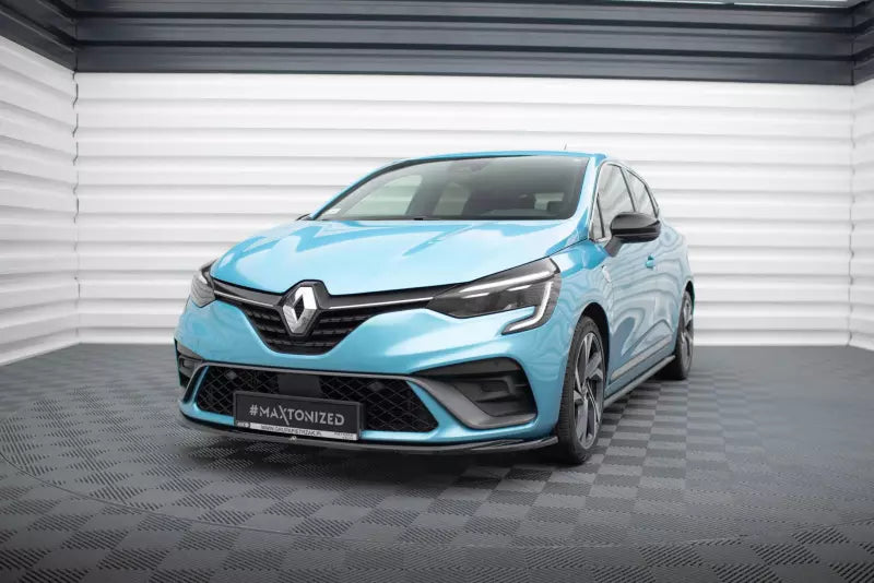 Maxton Design Frontlippe V.2 für Renault Clio R.S. Line Mk5 Hochglanz schwarz – Ansicht 1