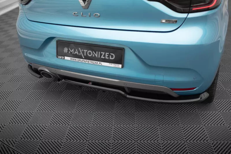 Maxton Design mittlerer Heckdiffusor DTM Look für Renault Clio R.S. Line Mk5 Hochglanz schwarz – Ansicht 1