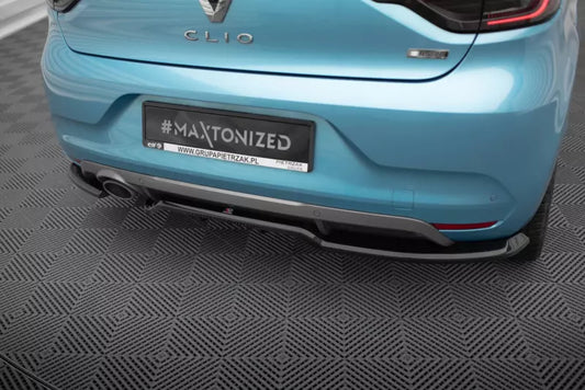 Maxton Design mittlerer Heckdiffusor DTM Look für Renault Clio R.S. Line Mk5 Hochglanz schwarz – Ansicht 1