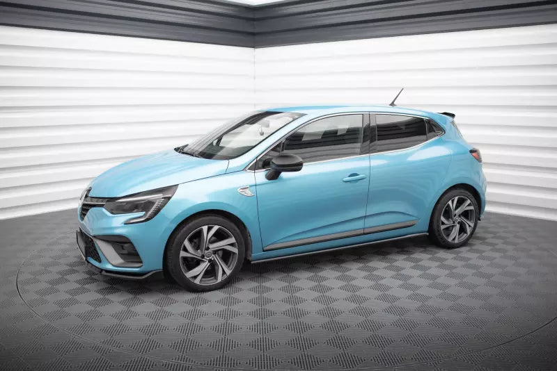 Maxton Design Seitenschweller (Paar) für Renault Clio R.S. Line Mk5 Hochglanz schwarz – Ansicht 2