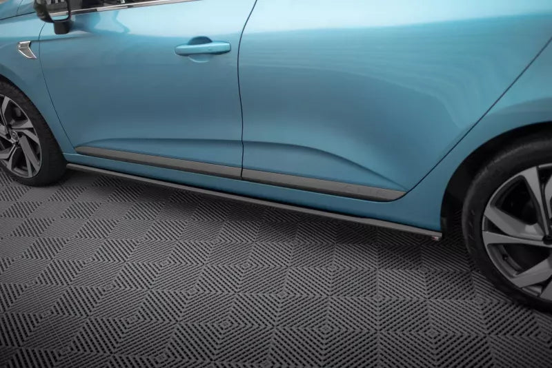 Maxton Design Seitenschweller (Paar) für Renault Clio R.S. Line Mk5 Hochglanz schwarz – Ansicht 3