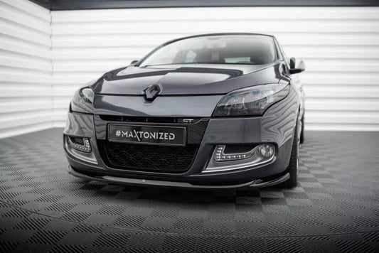Maxton Design Frontlippe V.2 für Renault Megane GT Mk3 Facelift Hochglanz schwarz – Ansicht 1