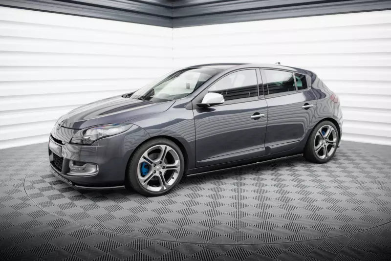 Maxton Design Seitenschweller (Paar) für Renault Megane GT MK3 Facelift Hochglanz schwarz – Ansicht 1