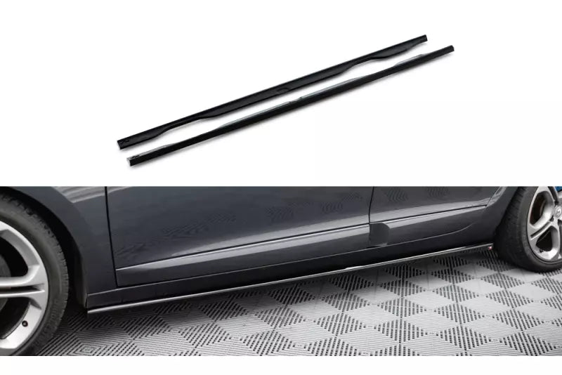 Maxton Design Seitenschweller (Paar) für Renault Megane GT MK3 Facelift Hochglanz schwarz – Ansicht 2