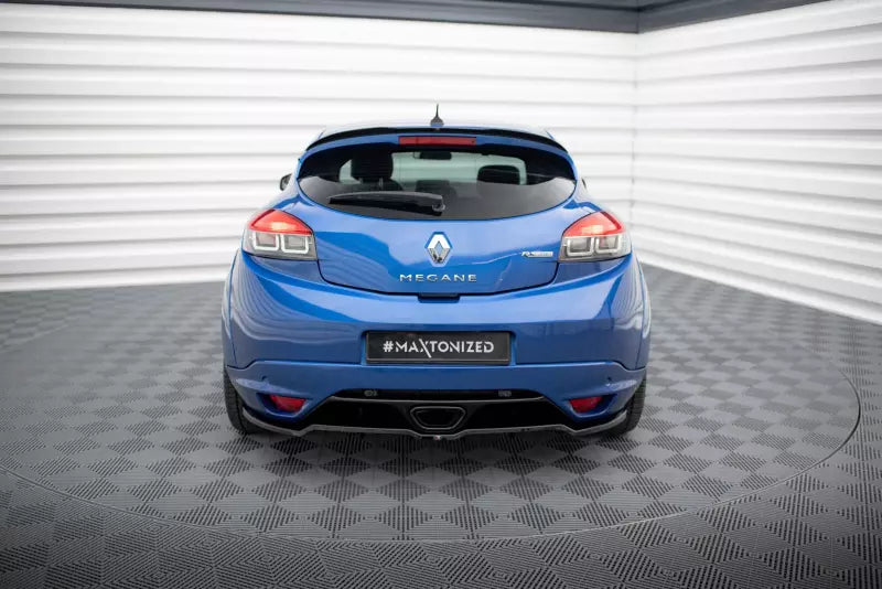 Maxton Design mittlerer Heckdiffusor DTM Look für Renault Megane RS Mk3 Hochglanz schwarz – Ansicht 2