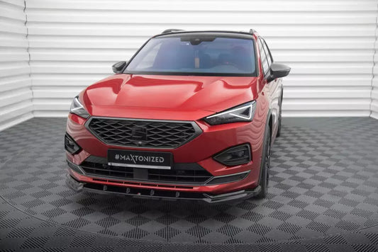 Maxton Design Frontlippe V.2 für Seat Tarraco FR Mk1 Hochglanz schwarz – Ansicht 1