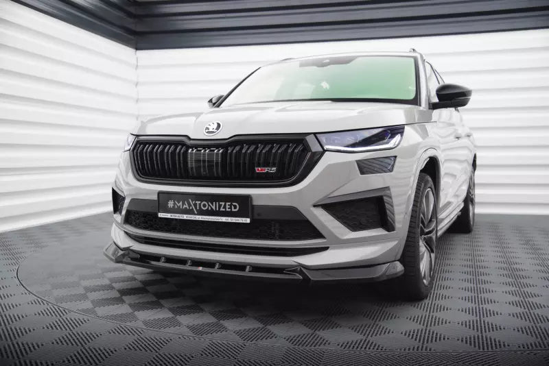 Maxton Design Frontlippe für Skoda Kodiaq RS Mk1 Facelift Hochglanz schwarz – Ansicht 1