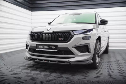 Maxton Design Frontlippe für Skoda Kodiaq RS Mk1 Facelift Hochglanz schwarz – Ansicht 1