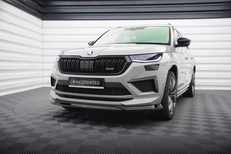 Maxton Design Frontlippe V.2 für Skoda Kodiaq RS Mk1 Facelift Hochglanz schwarz – Ansicht 1