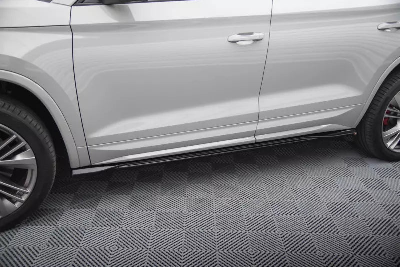 Maxton Design Seitenschweller (Paar) für Skoda Kodiaq RS Mk1 Facelift Hochglanz schwarz – Ansicht 1