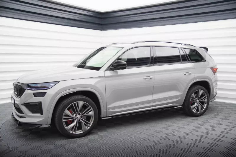 Maxton Design Seitenschweller (Paar) für Skoda Kodiaq RS Mk1 Facelift Hochglanz schwarz – Ansicht 2