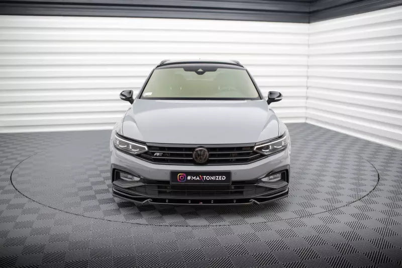 Maxton Design Frontlippe für Volkswagen Passat R-Line B8 Facelift Hochglanz schwarz – Ansicht 2