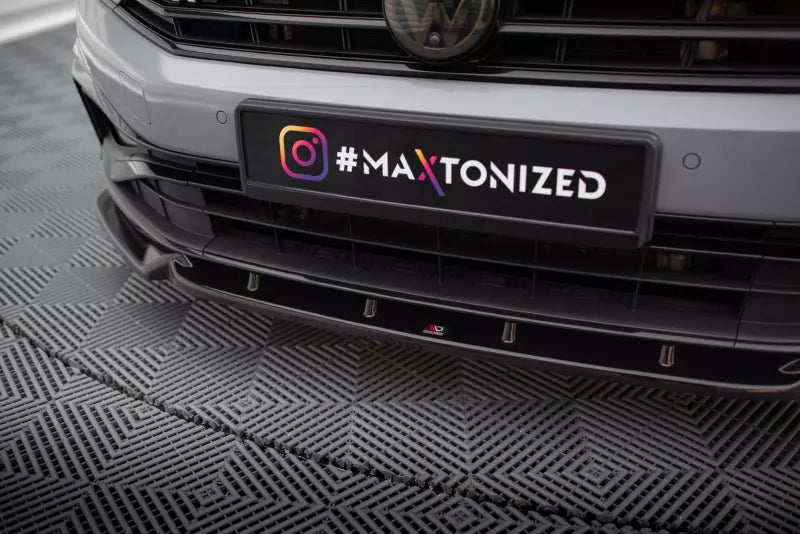 Maxton Design Frontlippe für Volkswagen Passat R-Line B8 Facelift Hochglanz schwarz – Ansicht 3