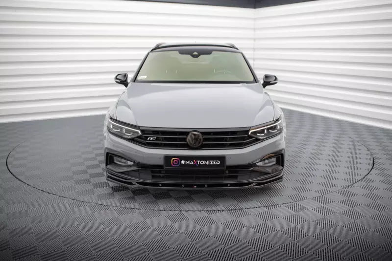 Maxton Design Frontlippe V.2 für Volkswagen Passat R-Line B8 Facelift Hochglanz schwarz – Ansicht 2
