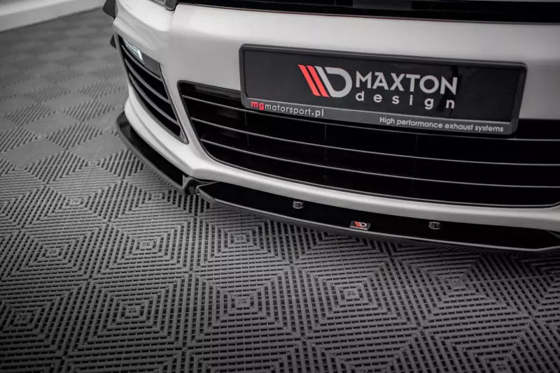 Maxton Design Frontlippe V.3 für Volkswagen Scirocco R Mk3 Hochglanz schwarz – Ansicht 3