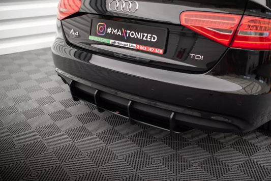 Maxton Design Street Pro Heckdiffusor für Audi A4 B8 Facelift Schwarz – Ansicht 1