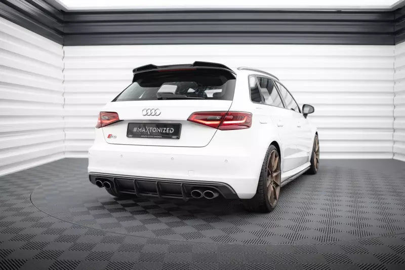Maxton Design Street Pro Heckdiffusor für Audi S3 Sportback / Hatchback 8V Schwarz – Ansicht 1