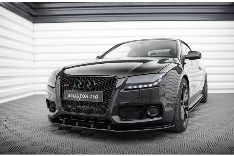 Maxton Design Street Pro Frontlippe für Audi S5 / A5 S-Line B8 8T Schwarz matt – Ansicht 1