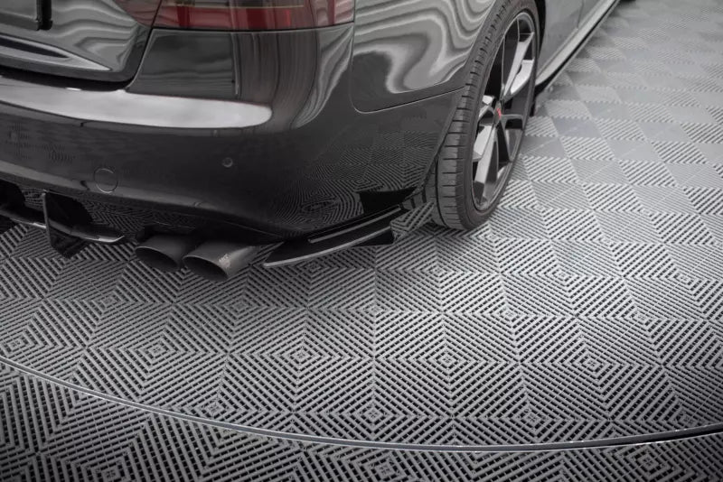 Maxton Design Street Pro Diffusor Flaps für Audi S5 / A5 S-Line Coupe / Cabriolet B8 8T matt Schwarz mit Hochglanz Flaps – Ansicht 1