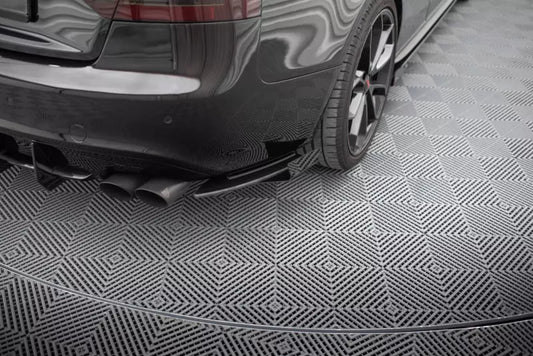 Maxton Design Street Pro Diffusor Flaps für Audi S5 / A5 S-Line Coupe / Cabriolet B8 8T matt Schwarz mit Hochglanz Flaps – Ansicht 1