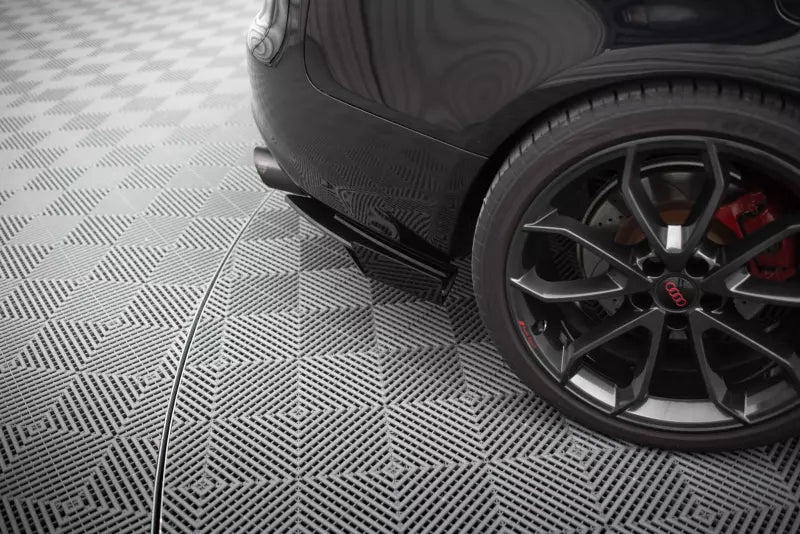 Maxton Design Street Pro Diffusor Flaps für Audi S5 / A5 S-Line Coupe / Cabriolet B8 8T matt Schwarz mit Hochglanz Flaps – Ansicht 3